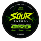 Green Apple Ice SOUR ENERGY caffeine pouch tin, image 3
